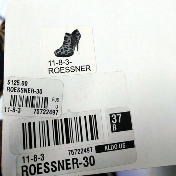 Aldo leopard print calf hair ankle booties - Picture 6 of 7